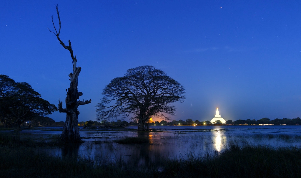 Anuradhapura city at night